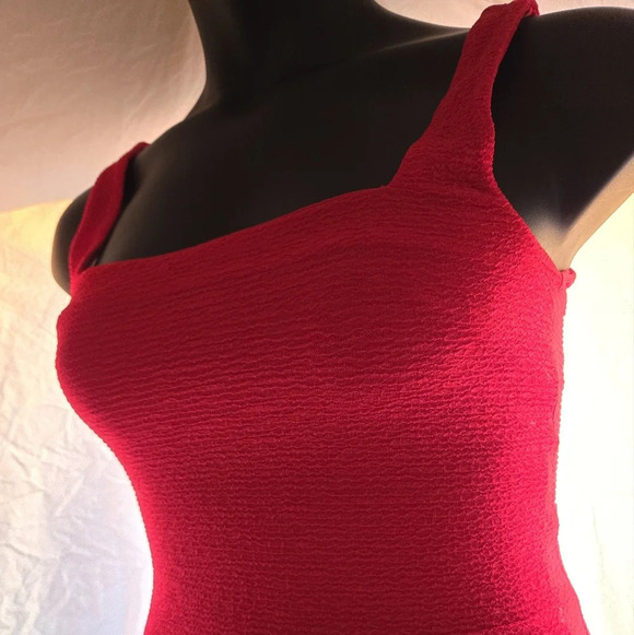 Red Grunge Ripped Stocking Dress NWT - Picture 7 of 11